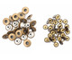14mm Matte Bronze Open-Top Jeans Button with Pins (Pack of 10)